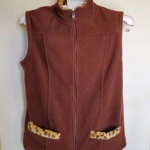 Jacket/Vest, Brown, Size M.